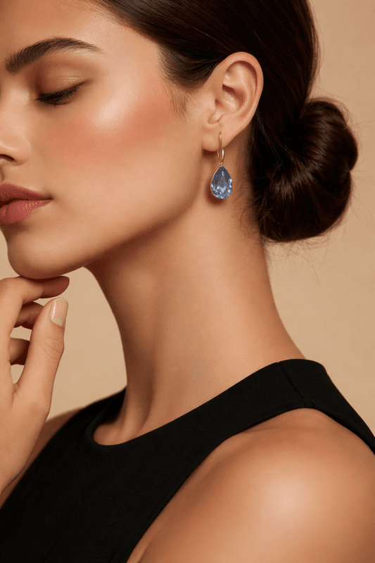 Ada øredobber Swarowski  denim