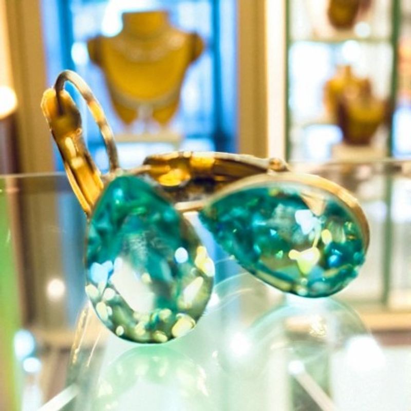 Ada øredobber Swarowski turkis