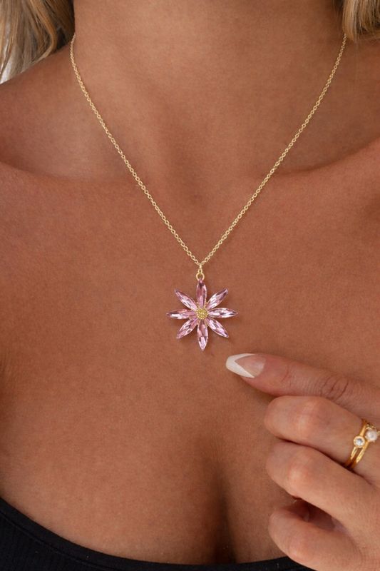Blomster smykke lys rosa