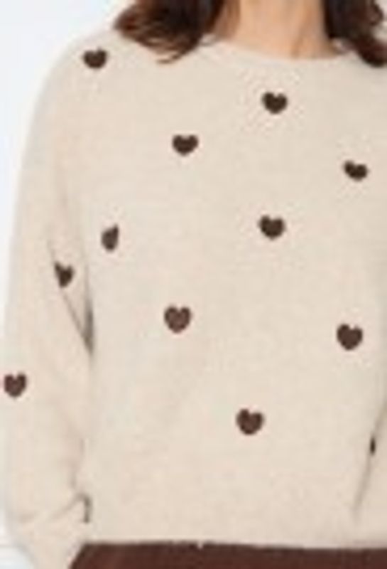 Tiny Genser med Broderte Hjerter