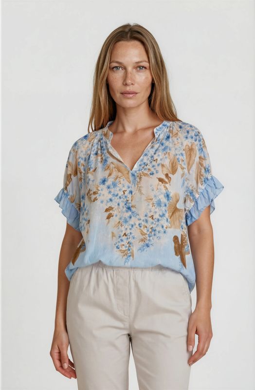 Rose bluse blå