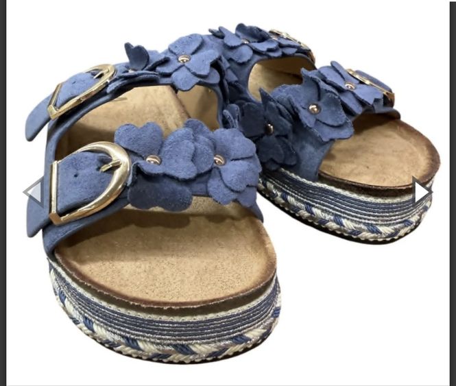 Hovedbilde Sandal blå blomst 