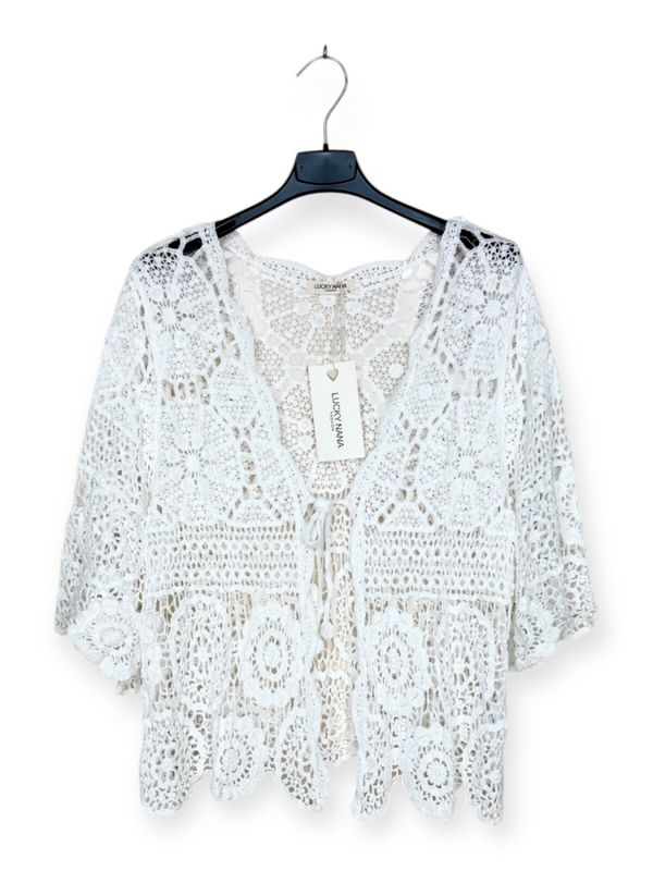Penny hekle jakke beige