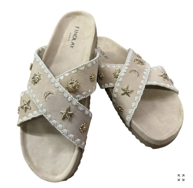 Hovedbilde Beige sandal med sjøpynt