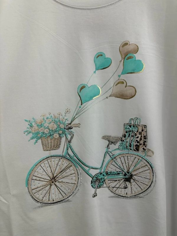 Sykkel tshirt turkis