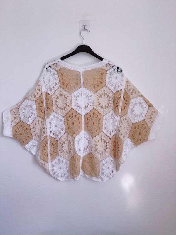 Missy heklet jakke beige