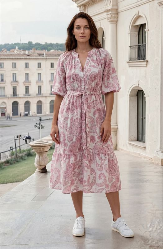 Paisley dress rosa