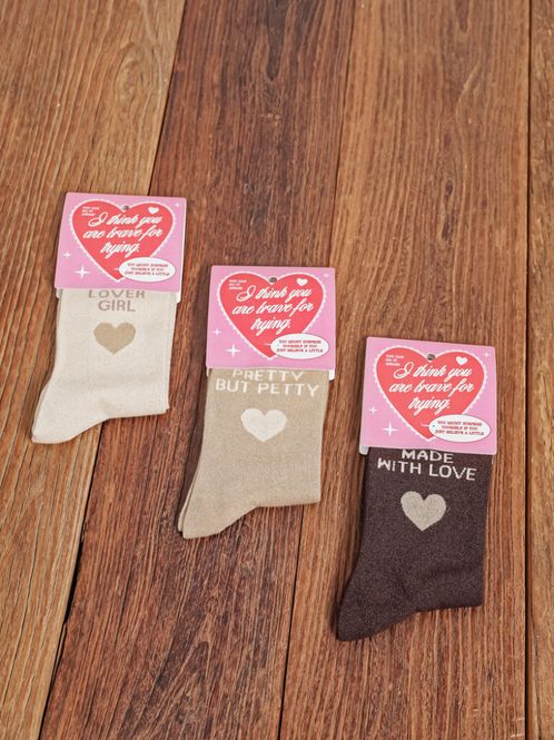 Hovedbilde Lover girl sokk beige