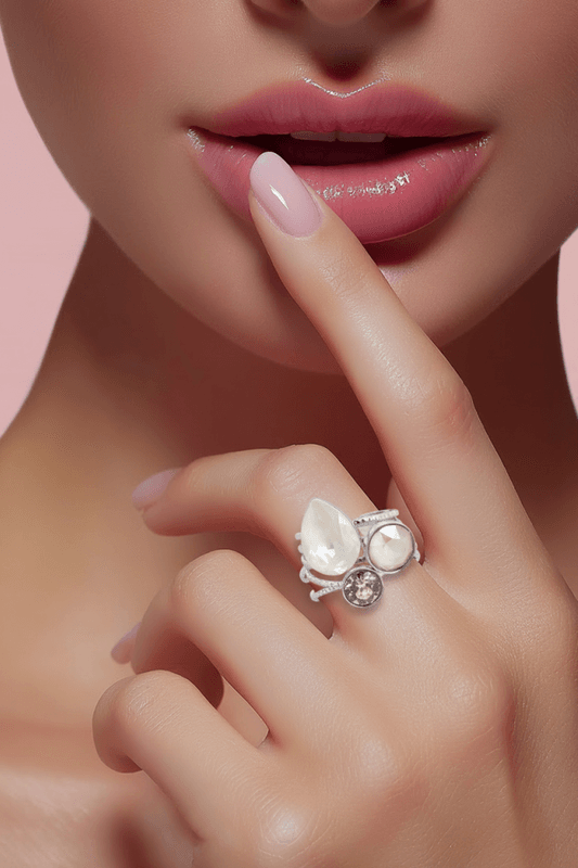 Ada ring Swarowski offwhite