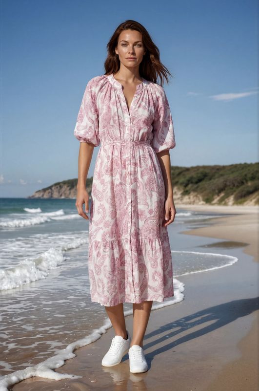 Paisley dress rosa