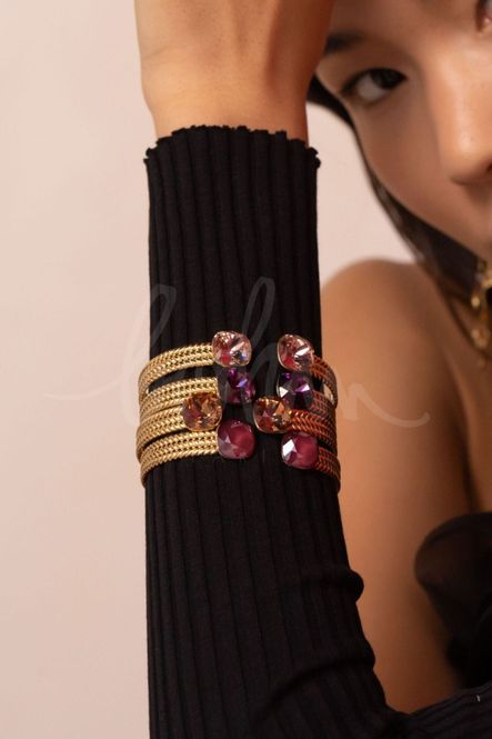 Hovedbilde Ada Armbånd Swarowski magenta